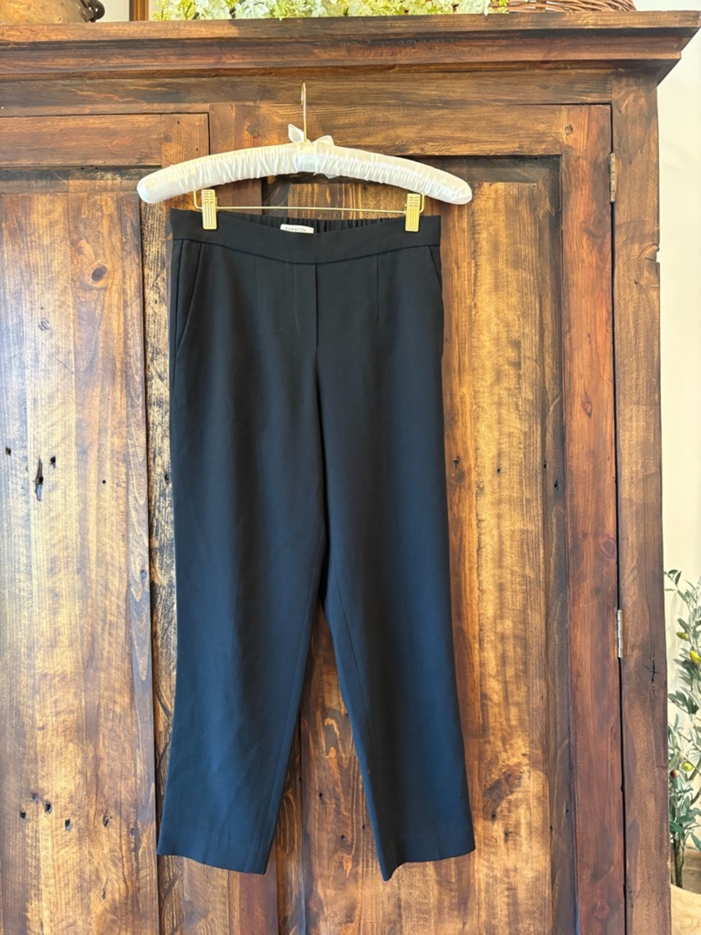 Babaton Black Cropped Ankle Pants